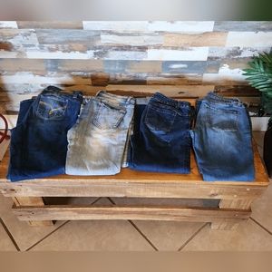 YMI Wax Jeans Between us Rewash lot of 4 Womens Juniors 11 Stretchy Skinny
